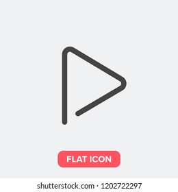 Play modern simple flat vector illustration for web site or mobile app