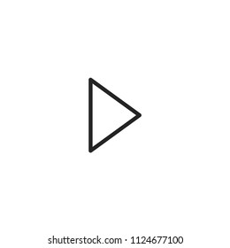 Play Modern Simple Outline Vector Icon