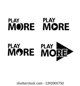 Play more. Creative lettering vector illustration. illustration in vector format.	