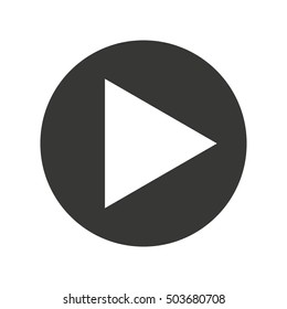 play movie button flat icon vector illustration design
