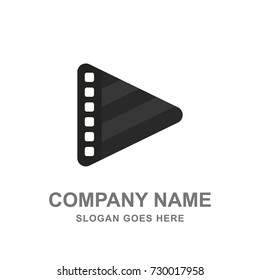 Play Movie Cinema Entertainment Media Technology Logo Vector Icon