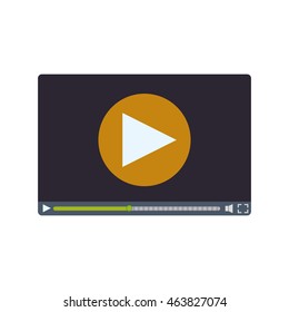 play movie film technology communication icon. Isolated and flat illustration. Vector graphic