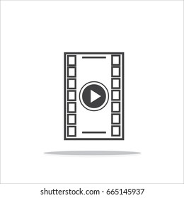 Play movie vector icon, movie film, cinema film vector icon.