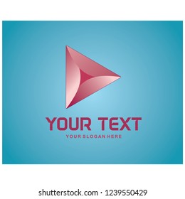 play and multimedia logo vector