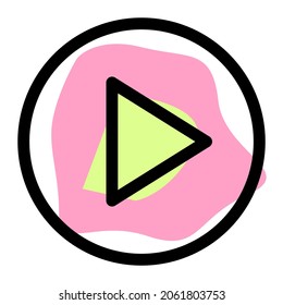 Botón Reproducir música en una aplicación de música