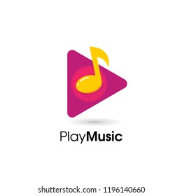 play music icon design. music vector symbol design