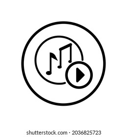 play music icon design, vector isolated.