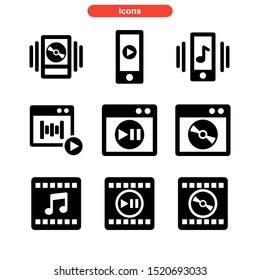 play music icon isolated sign symbol vector illustration - Collection of high quality black style vector icons
