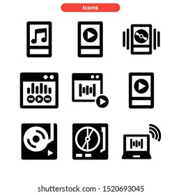 play music icon isolated sign symbol vector illustration - Collection of high quality black style vector icons
