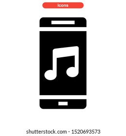 play music icon isolated sign symbol vector illustration - high quality black style vector icons
