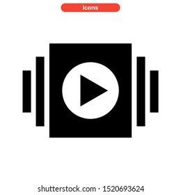 play music icon isolated sign symbol vector illustration - high quality black style vector icons
