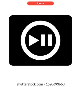 play music icon isolated sign symbol vector illustration - high quality black style vector icons

