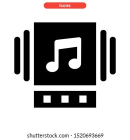 play music icon isolated sign symbol vector illustration - high quality black style vector icons
