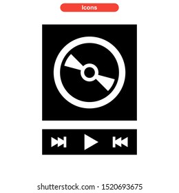 play music icon isolated sign symbol vector illustration - high quality black style vector icons
