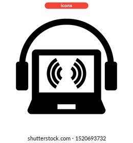 play music icon isolated sign symbol vector illustration - high quality black style vector icons
