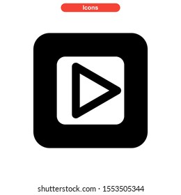 play music icon isolated sign symbol vector illustration - high quality black style vector icons
