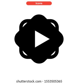play music icon isolated sign symbol vector illustration - high quality black style vector icons
