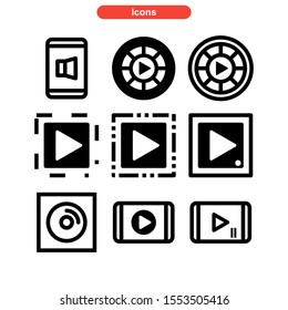 play music icon isolated sign symbol vector illustration - Collection of high quality black style vector icons
