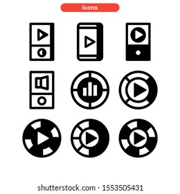 play music icon isolated sign symbol vector illustration - Collection of high quality black style vector icons
