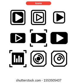 play music icon isolated sign symbol vector illustration - Collection of high quality black style vector icons
