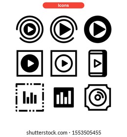 play music icon isolated sign symbol vector illustration - Collection of high quality black style vector icons
