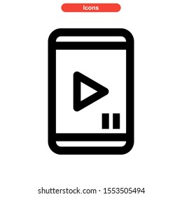 play music icon isolated sign symbol vector illustration - high quality black style vector icons
