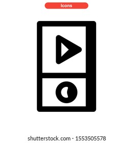 play music icon isolated sign symbol vector illustration - high quality black style vector icons
