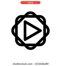 play music icon isolated sign symbol vector illustration - high quality black style vector icons
