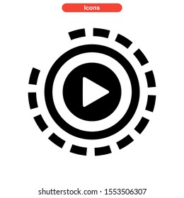 play music icon isolated sign symbol vector illustration - high quality black style vector icons
