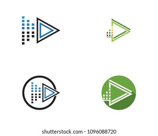 Play music icon logo template