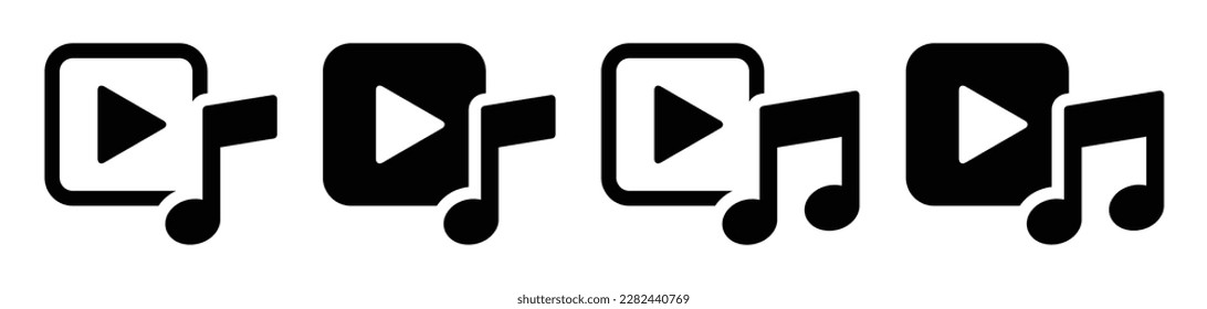 Play music icon. Symbol für Musik, Vektorgrafik