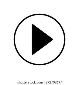 play music icon vector black