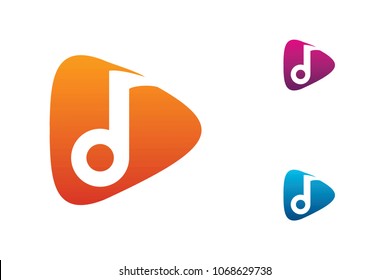 play music logo design