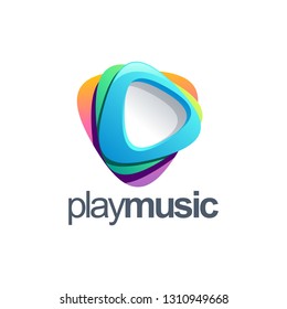 Play music logo design