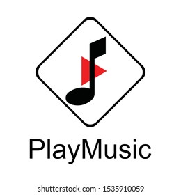 Play music logo design template