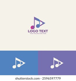 Play music Logo design template