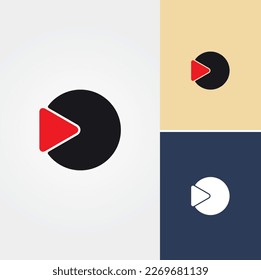 Play Music Logo Design Vector 