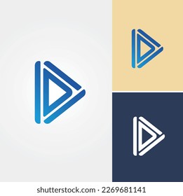 Play Music Logo Design Vector 