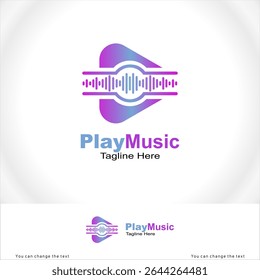 play music logo shape logo