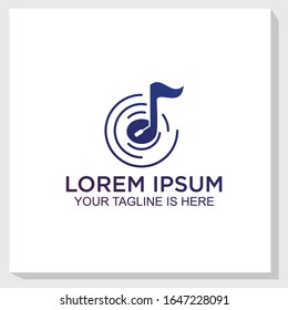 Design-Vektorillustration für Musik-Logos, Logo-Design für Schallplatten