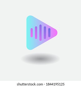 play music logo vector.gradient logo.music illustration