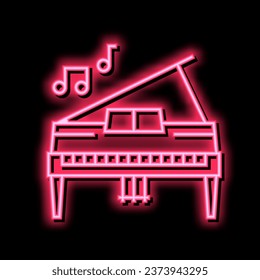 play music neon light sign vector. play music illustration