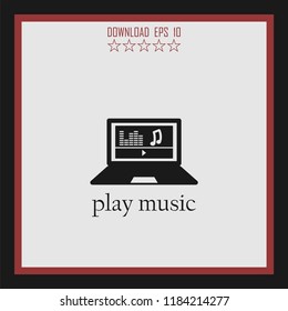play music vector icon
