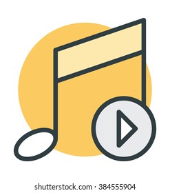 Play Music Vector Icon
