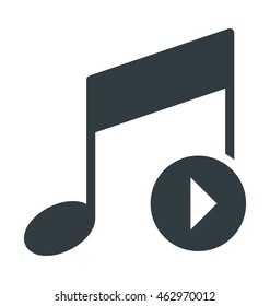 Play Music Vector Icon