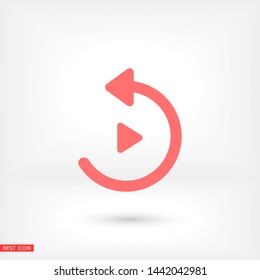 play music vector icon , Lorem ipsum flat design