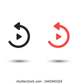 play music vector icon , Lorem ipsum flat design