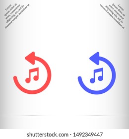 play music vector icon , Lorem ipsum flat design