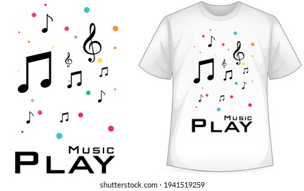 
Play music vector t-shirt design