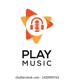 Play Music / Video icon or logo design inspiration - Vector